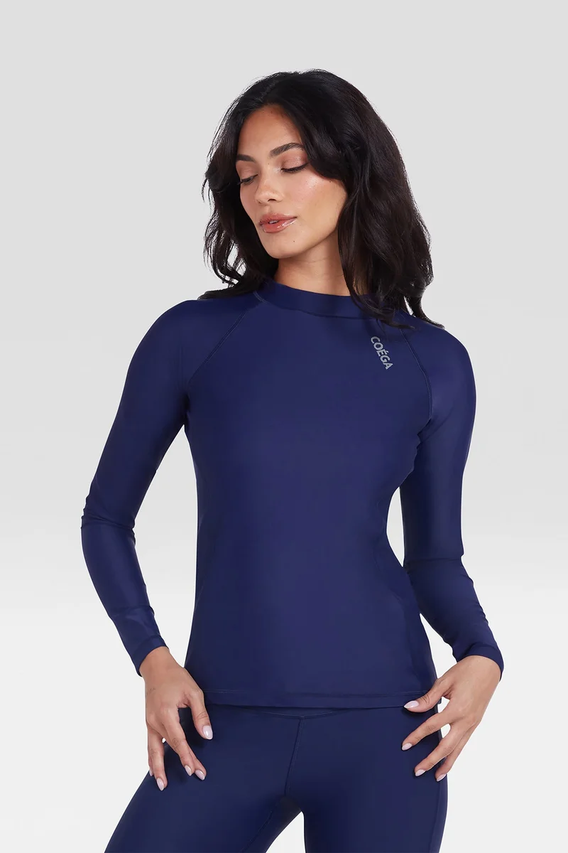 COEGA  Ladies Rashguard Short Sleeve - Navy